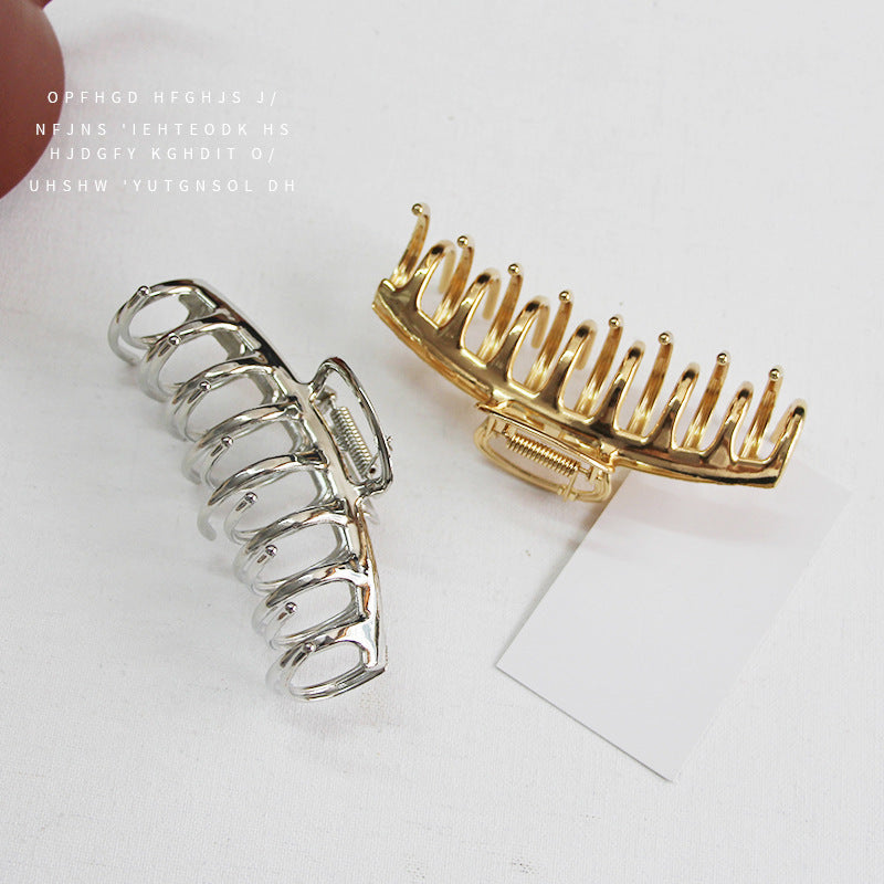 Simple  Claw Large Shark Clip Metal Hair Headdress