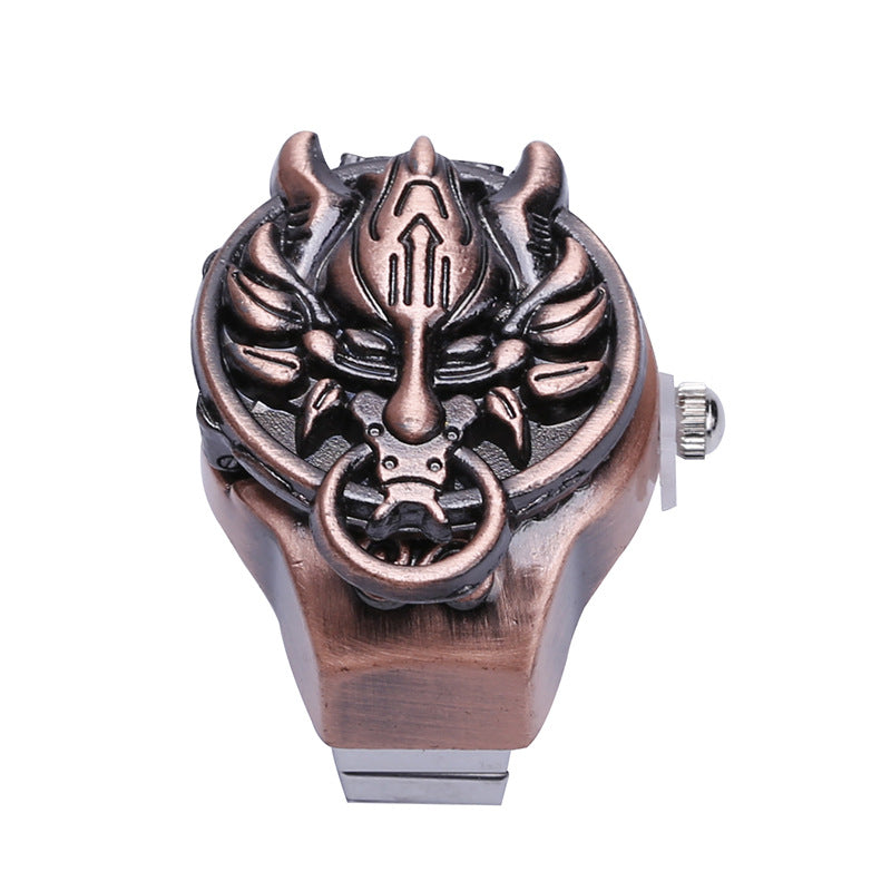 Elastic flip ring watch