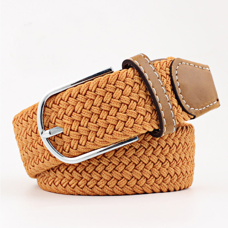 Canvas stretch woven belt