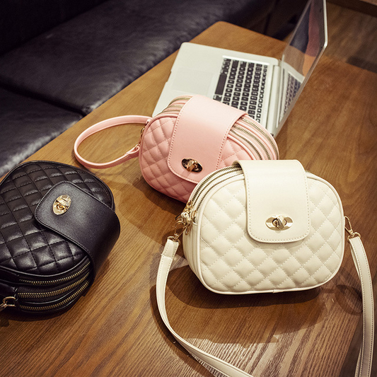 New autumn Korean fashion trend wild three-layer rhombic female bag shoulder diagonal bag