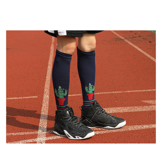 Autumn and winter new men's and women's calf sports socks