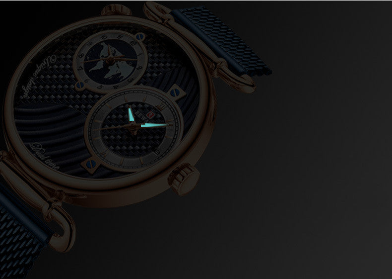 steel mesh belt men's watch