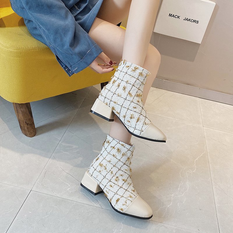 Korean Style Small Fragrance Ladies Fashion Boots