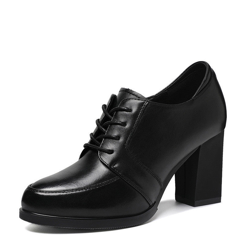 Lace-up Women's Shoes With Inner Heightening Platform Women's Shoes