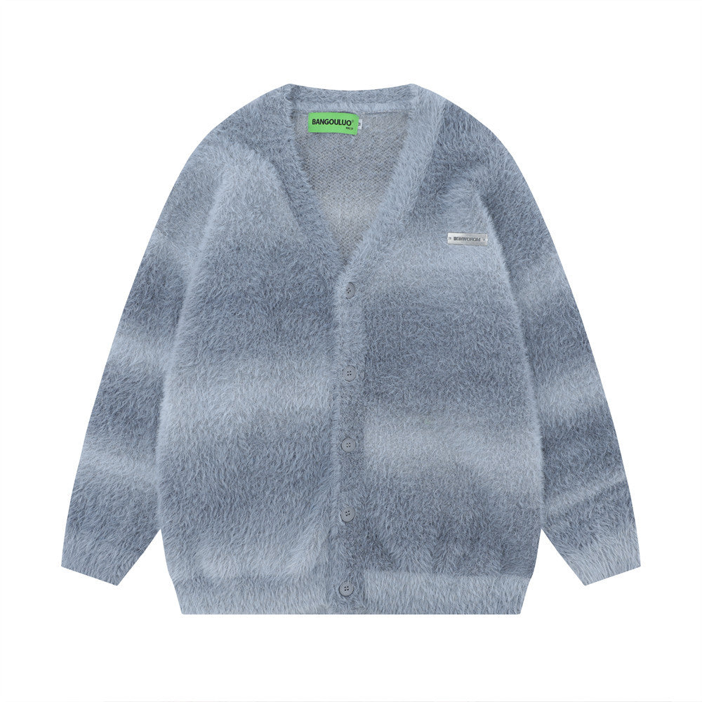 Fashionable Knitted Men's Sweater Coat