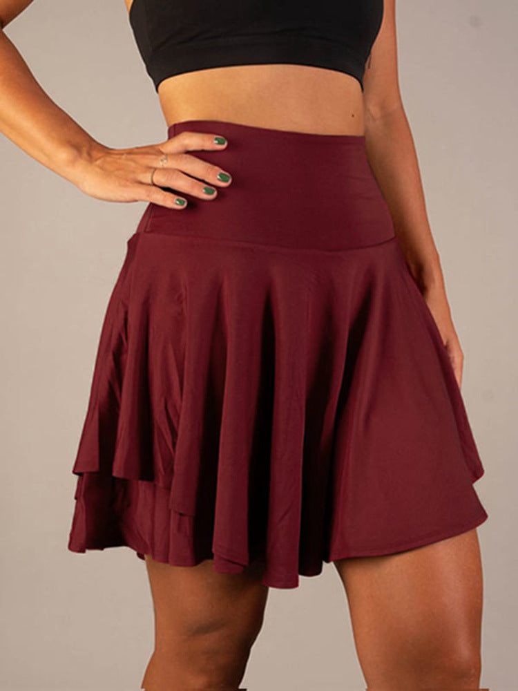Tutu High Waist Belly Contracting Running Short Skirt Anti-exposure Yoga Skirt