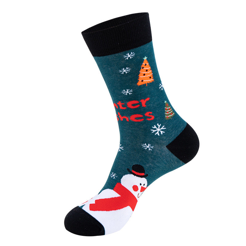 New Creative Christmas Snowman Cartoon Socks