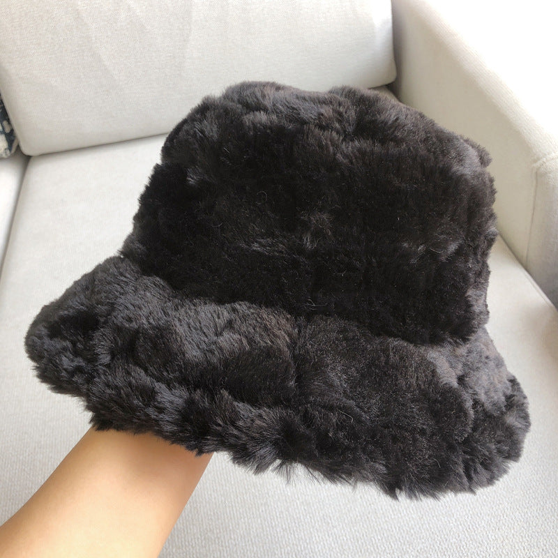 Cute Thick Warm Fisherman Hat Wit Sable Hair