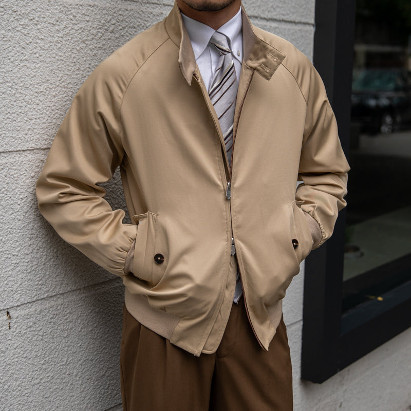 Vintage Stand-up Collar Short Jacket Waterproof For Men