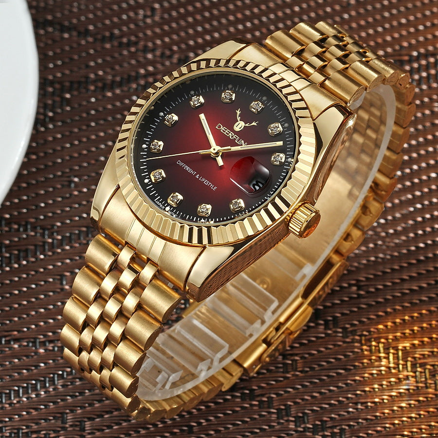 Shell watch with diamonds