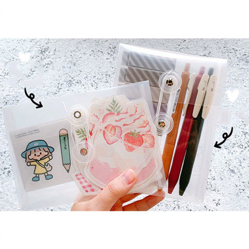 Transparent winding storage bag
