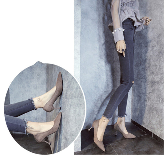 High Heels Black Stiletto Professional Shoes