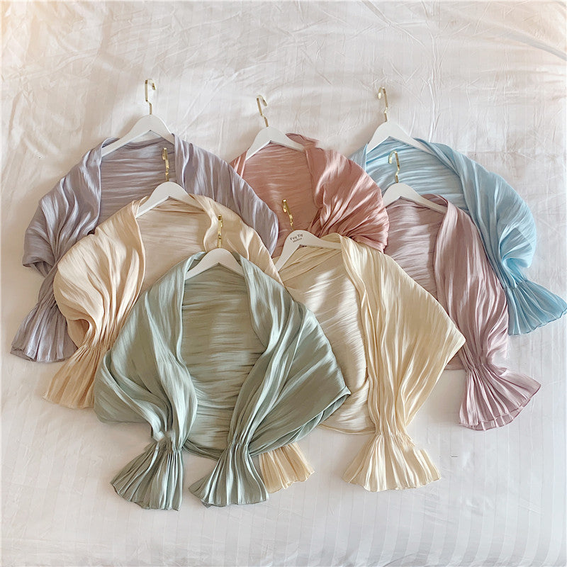 Celebrity Style Sunscreen Shawl Loose And Western With Sunshade Outside