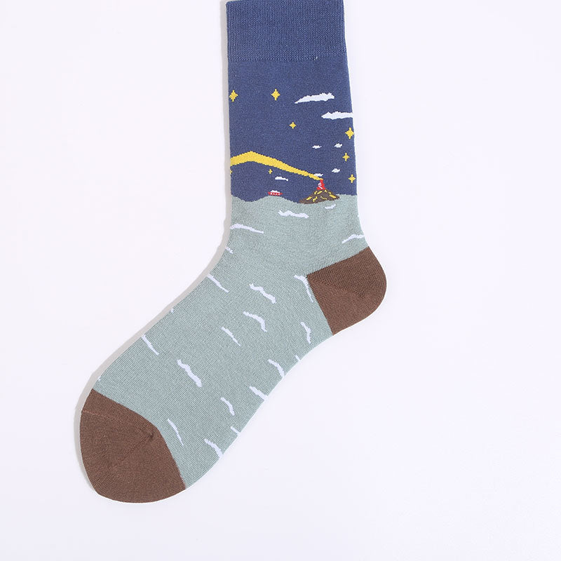 Fashion Street Creative Illustration Retro Stockings