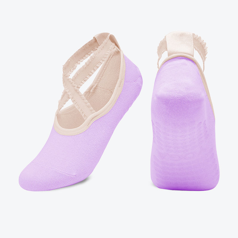 Non-slip female silicone beginner fitness floor socks
