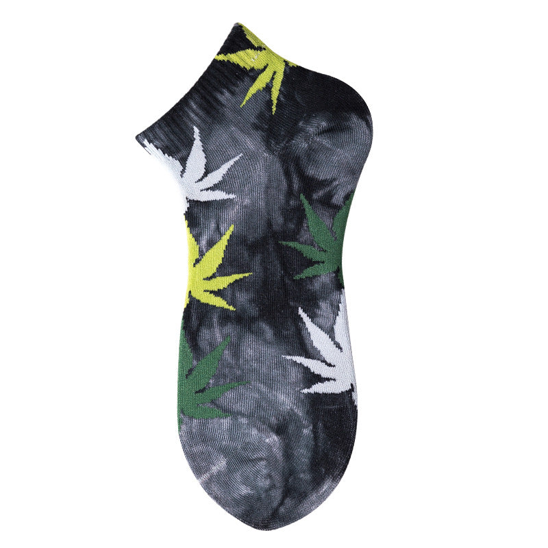 Tie-dye Shallow Cotton Boat Socks