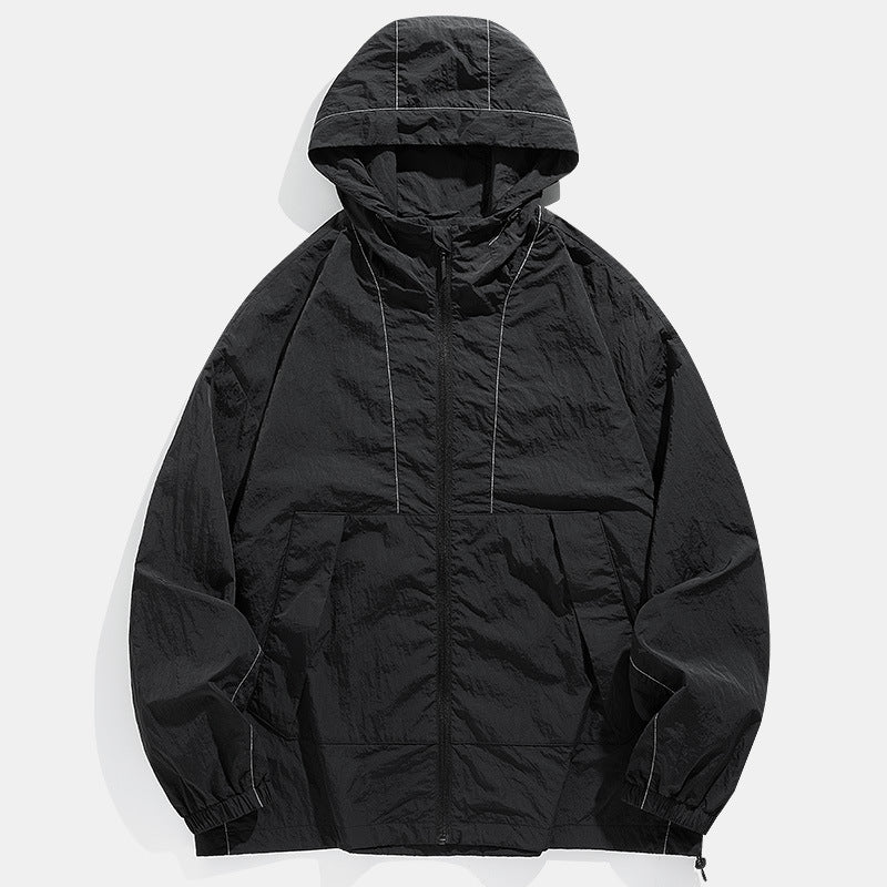 Outdoor Windproof Waterproof Crisp Loose Hoodie Workwear Jacket Coat