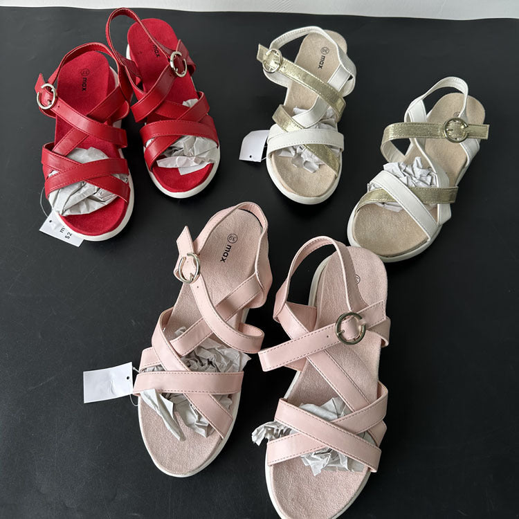 Summer New Round-toe Sandles Daily Wear Fashion All-matching Casual