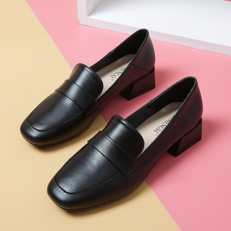 Women's Inner Height Increase Small Leather Soft Bottom Casual Loafer Shoes