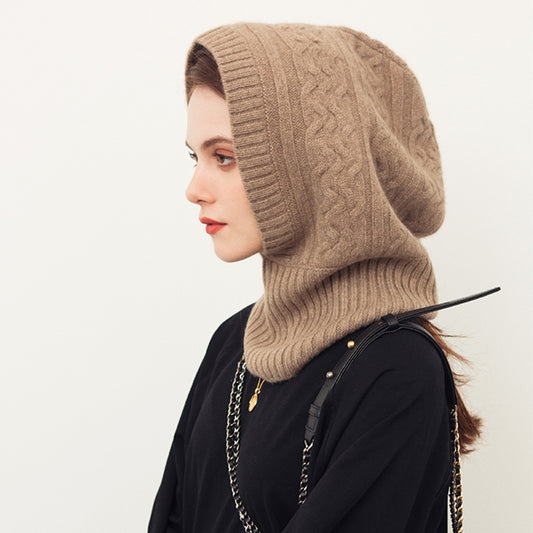 Thickened Warm Knitting Headgear Hat For Cervical Spine Protection