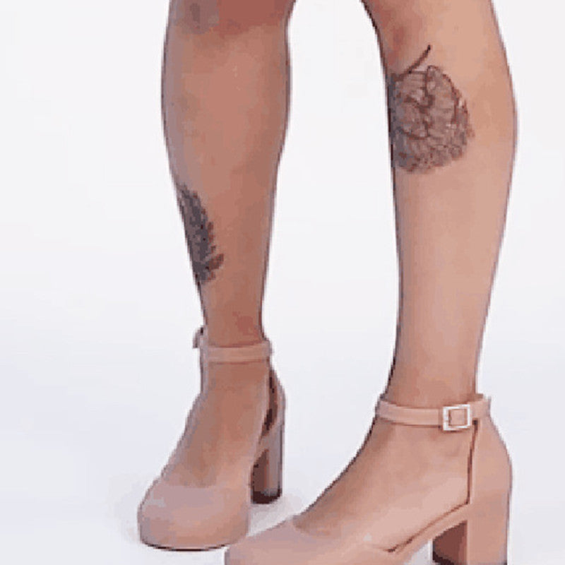 Women's Mid-high Heel Round Toe Soft-soled Jelly Shoes