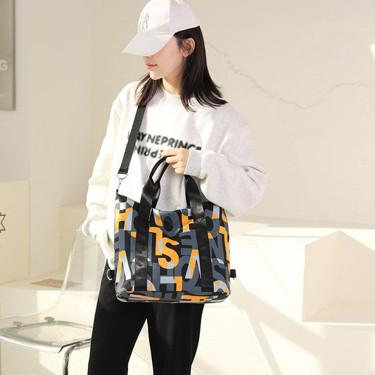 Women's Fashion Large Capacity Letter Shoulder Bag