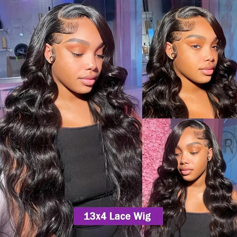 Natural High-temperature Fiber Front Lace Wig Female Medium Big Wave