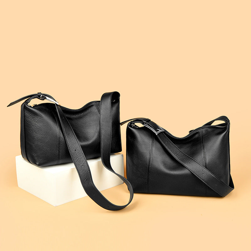 Full-grain Leather Large-capacity Crossbody Bag