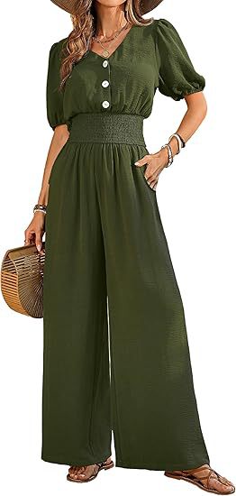 Neck-gathered Bodysuit With Casual Wide-leg Pants