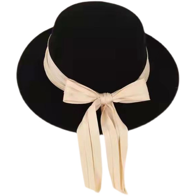 Children's Fashion French Ribbon Wool Top Hat