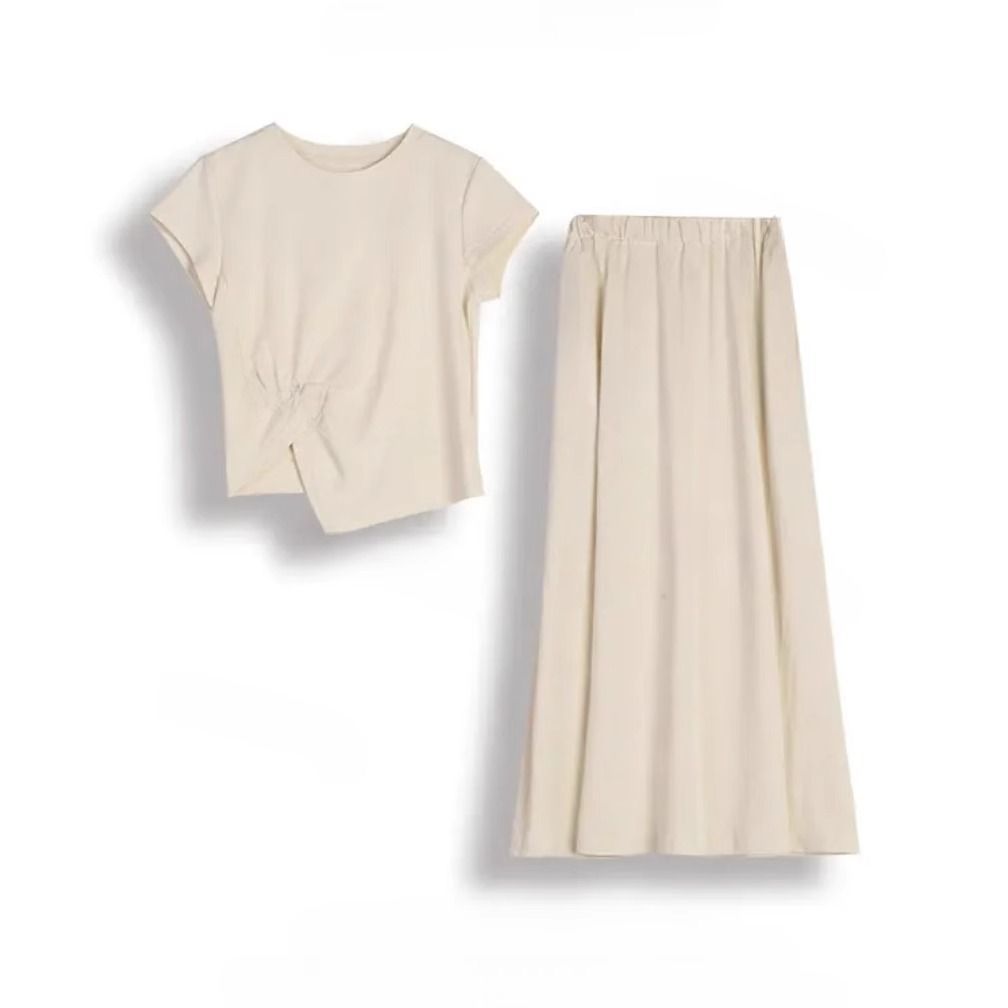 Premium Long Sporty-Casual Skirt Two-Piece Set