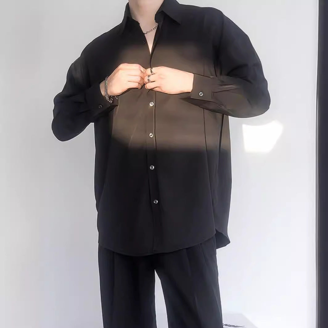 Vintage isdrape med løstsiddende langærmet top