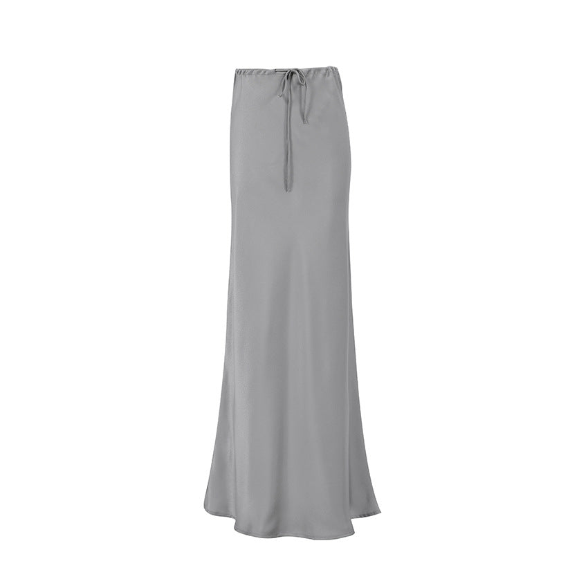 Matte Satin Satin Fishtail Dress