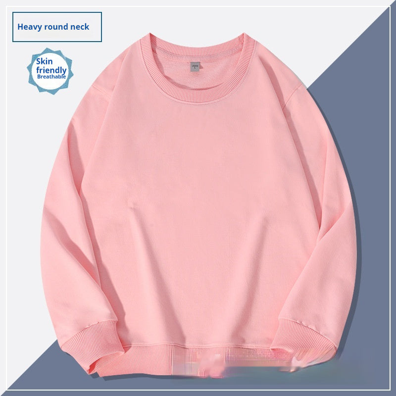 Herre Hættetrøje med Rund Hals Ensfarvet Par T-shirt