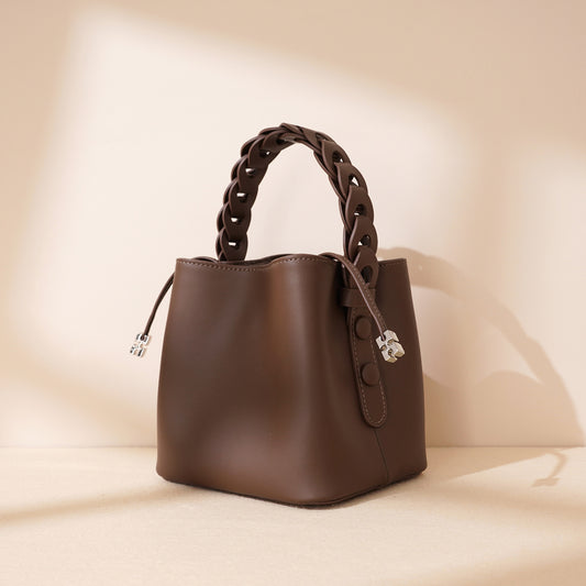 Hand-woven Fashion Mini Cross Body Bucket Bag