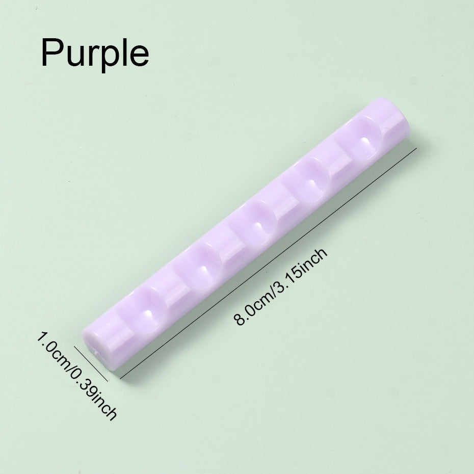 Manicure Pen Holder Acrylic Transparent Candy Color Multifunctional Color Mixing Brush Supporting Tool