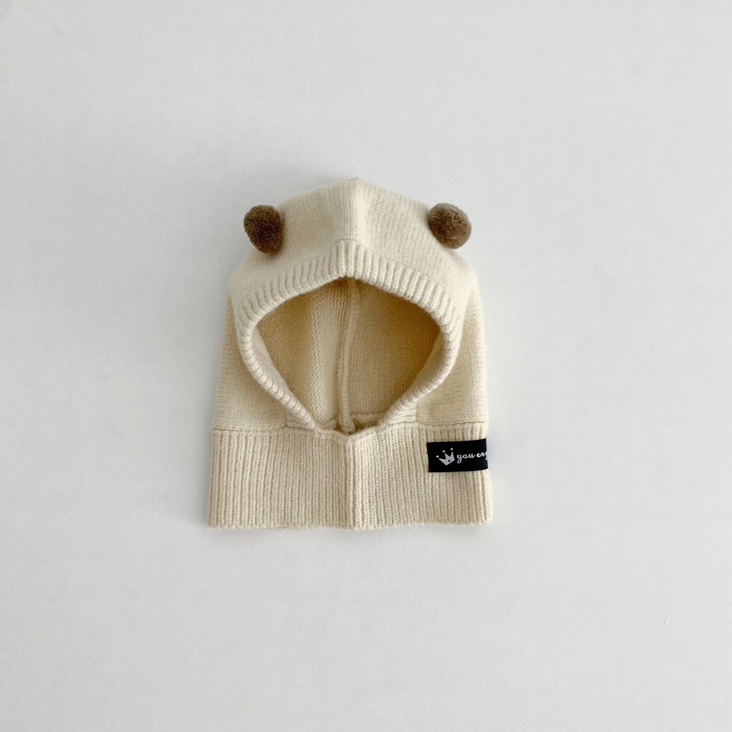 Baby Autumn And Winter Outdoor Keep Warm Knitted Scarf Integrated With Hat