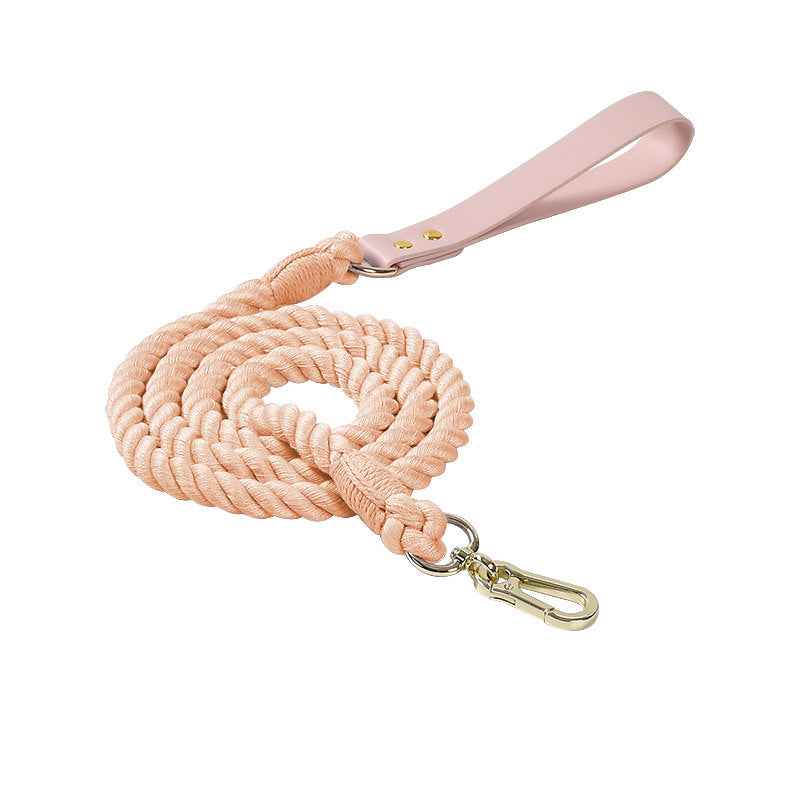 Rainbow Traction Rope Collar Adjustable Medium And Large Dog Outing Chain
