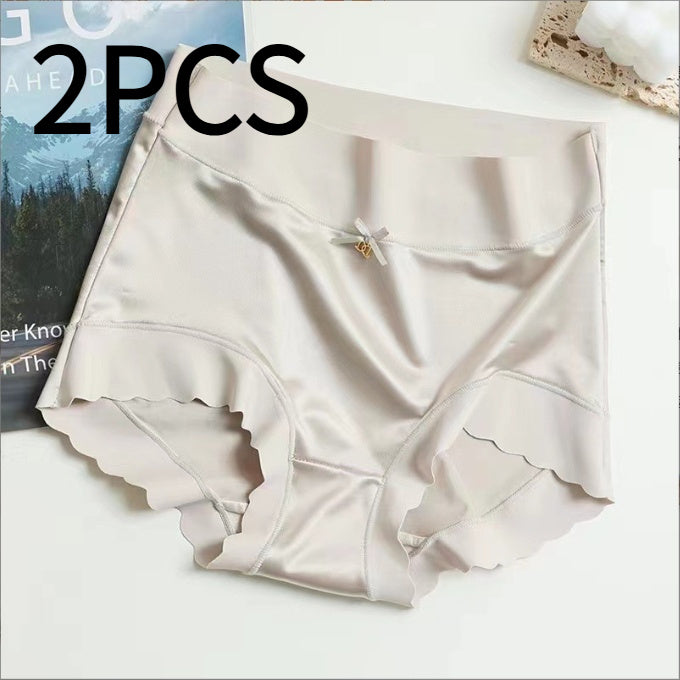Women's Mid Waist Comfortable Satin Ice Silk Underwear