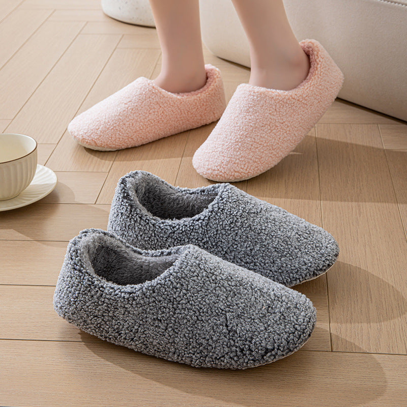Furry Interior Home Women's Warm Four Seasons Confinement Cotton Slippers