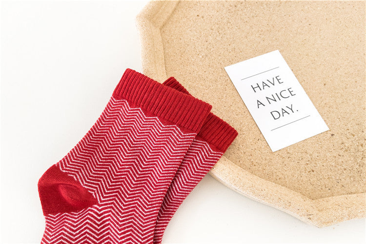 Red Sock Girl's Zodiac Year Christmas Medium Tube