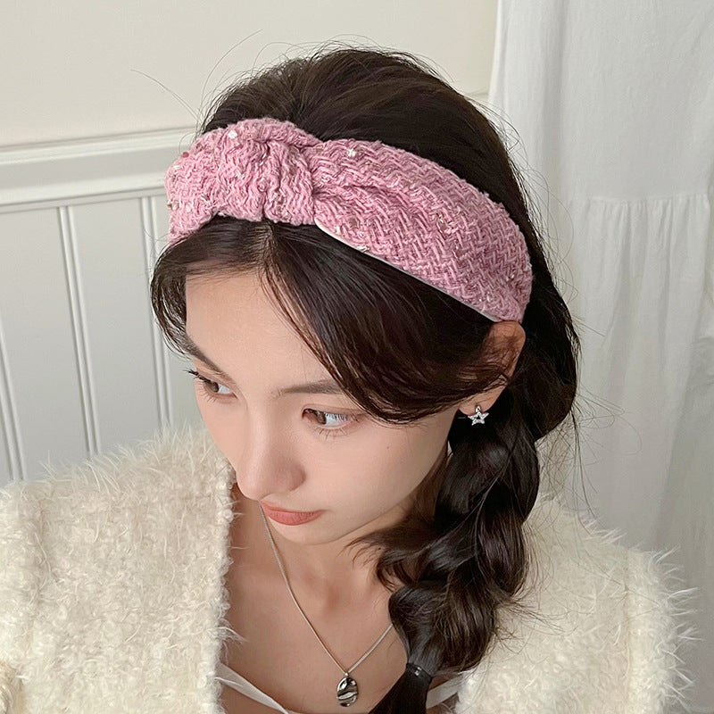 Fashion Retro Korean Type Classic Style Woolen Knotted Headband