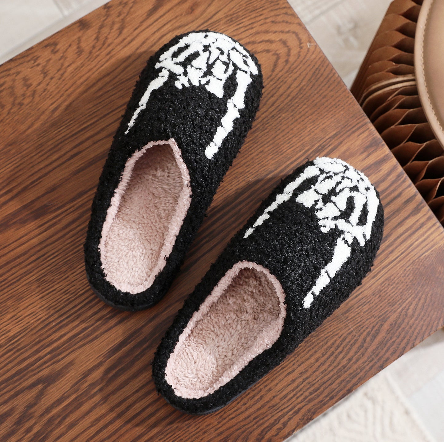 Halloween Kranie Finger Rock Broderet Printede Bomulds Sutsko