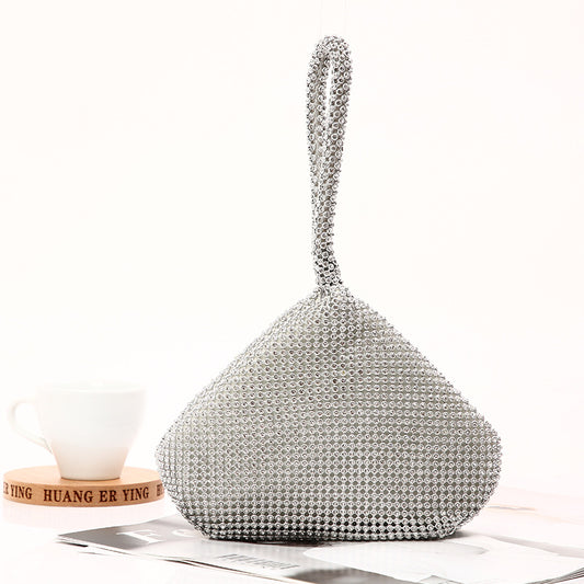 Diamantbesat festclutch til kvinder, mode blød taske
