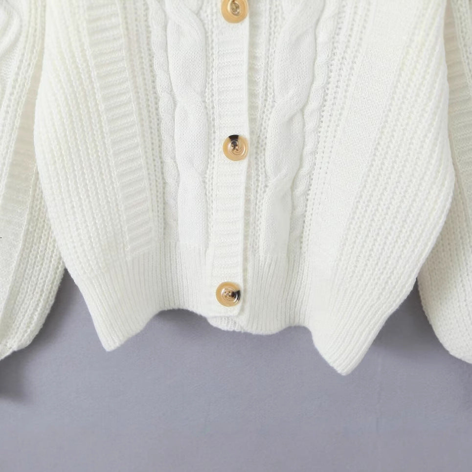 Autumn Fashion New Soft Glutinous Button Long-sleeve Cardigan Sweater