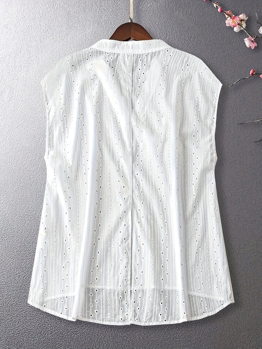 Elegant 3D Embroidered Floral V-Neck Top Shirt