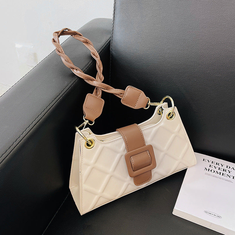Women's Fashion Clashing Woven Shoulder Crossbody Bag