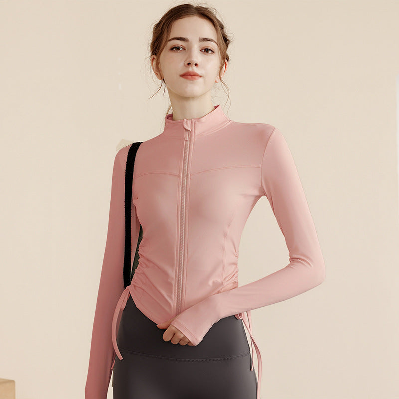 Stand-up Collar Figure-flattering Slimming Form-fitting Sun-protective Sports Jacket
