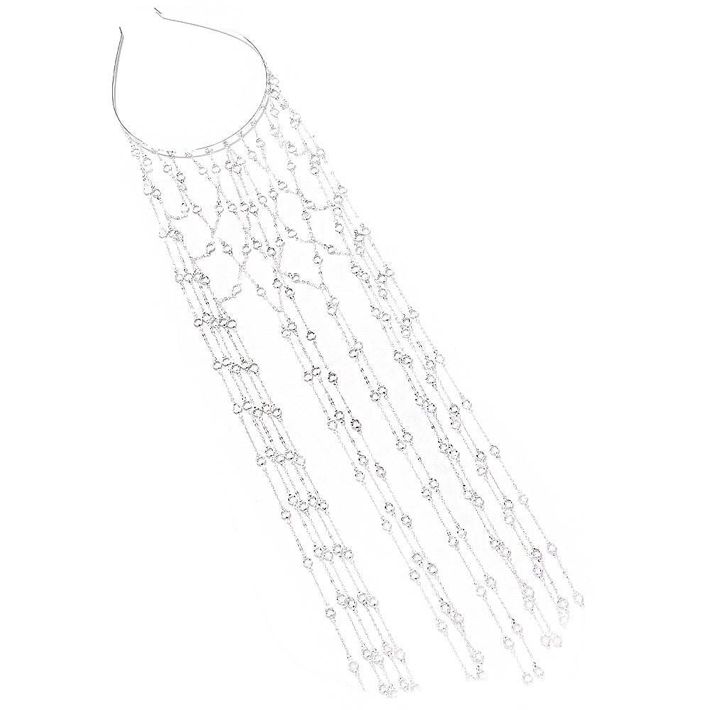 Rhinestone Tassel Headband A High-end Hair Accessory