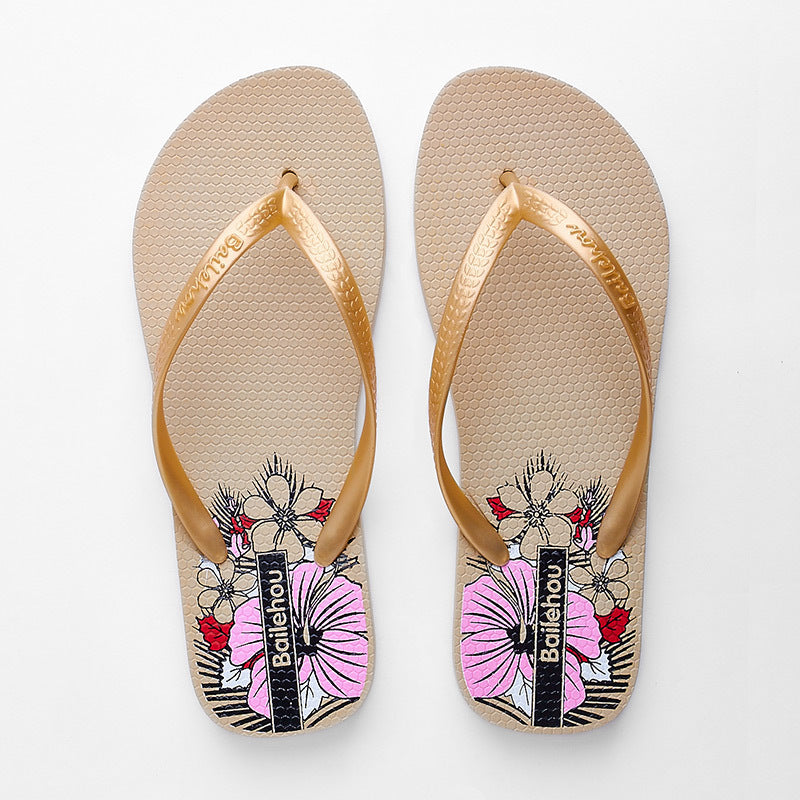 Women's Summer Flip-flops Printed PVC Non-slip